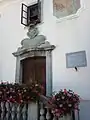 The Baroque portal of the house and library of Peter Pavel Glavar, designed by Franc Jelovšek [sl]