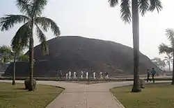 Ramabhar Stupa was built over a portion of the Buddha's ashes on the spot where he was cremated by the ancient Malla people.