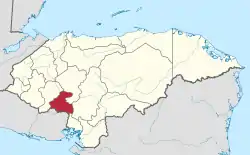 Location of La Paz in Honduras