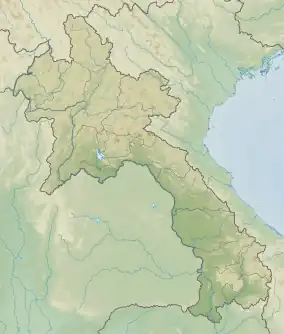 Map showing the location of Dong Hua Sao National Park