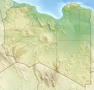 Map showing the location of El-Kouf National Park