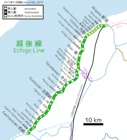 Teradomari Station is located in JR Echigo Line