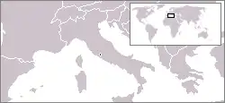 Location of Vatican City