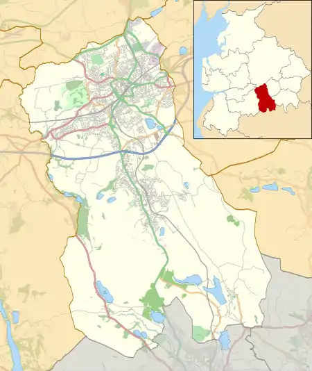 Immanuel Church, Feniscowles is located in Blackburn with Darwen