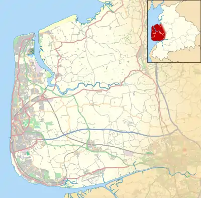 Kirkland is located in the Fylde