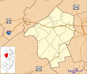 Mechanicsville, New Jersey is located in Hunterdon County, New Jersey