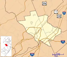 Maybury Hill is located in Mercer County, New Jersey