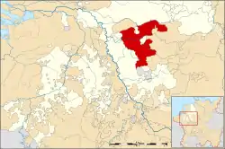 Map of the Lower Rhenish–Westphalian Circle around 1560,County of Mark highlighted in red