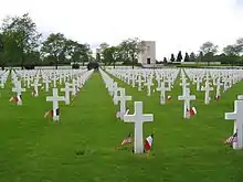 Facing southeast, toward the rear of the memorial