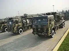 MAM-02 240mm multiple launch rocket systems of Myanmar Army at the Armed Force Day Parade,2015