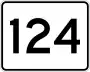 Route 124 marker