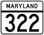 Maryland Route 322 marker