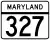 Maryland Route 327 marker