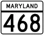 Maryland Route 468 marker