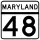 Maryland Route 48 marker