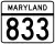 Maryland Route 833 marker