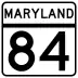 Maryland Route 84 marker