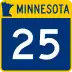 Trunk Highway 25 marker