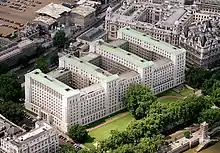 MOD Main Building prior to redevelopment. Note the three internal courtyards which were yet to be covered.