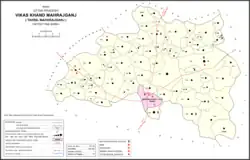 Map showing Salethu (#936) in Maharajganj CD block