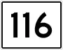 State Route 116 marker