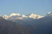 View of Mt Kanchenjunga on the way to Sita Paila