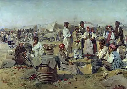 Market in Poltava by Vladimir Egorovich Makovsky, n.d.