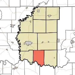 Location of Harrison Township in Daviess County