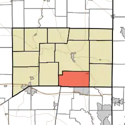 Location of Highland Township in Franklin County