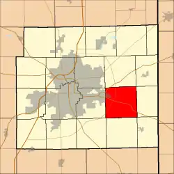 Location in Allen County, Indiana