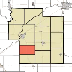 Location of Madison Township in Carroll County