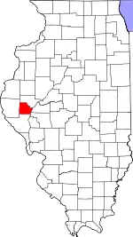 Brown County's location in Illinois