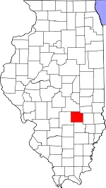 Effingham County's location in Illinois