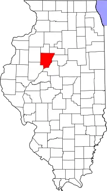 Peoria County's location in Illinois