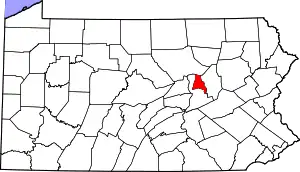 Map of Montour County, Pennsylvania