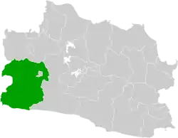 Location within West Java