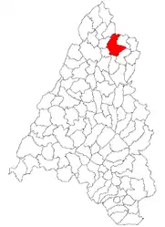 Location within Bihor County