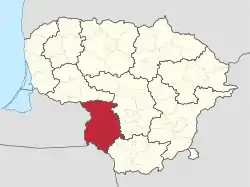 Location of Marijampolė County