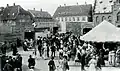 Market day on the market square in Sorø on Zealand, 1915