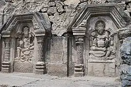 Inscriptions within the temple ruins