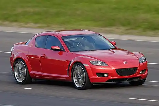 Mazda RX-8 on freeway