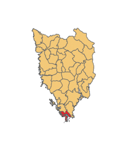 Location of Medulin in Istria