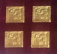 Melitopol kurgan, gold plates. Melitopol Museum of Local History.