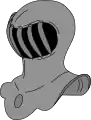 Open or barred helmet, reserved for members of the nobility