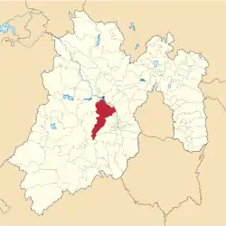 Location of Toluca in the State of Mexico