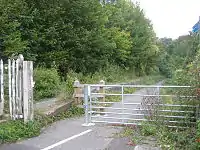 The remains of Midford railway station, September 2007