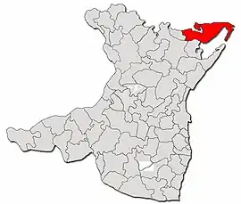 Location in Constanța County