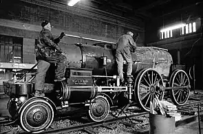 William Crooks being dismantled in preparation for its move to the Lake Superior Railroad Museum in 1975