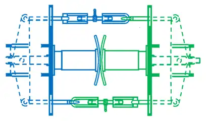 Balancing lever coupling or central buffer with two screw couplings (Zp 2)