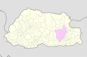 Location of Drametse Gewog